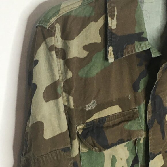 US Army BDU Field Jacket Mens Large Woodland Camo Combat Coat 4 Pocket Military - Picture 2 of 14